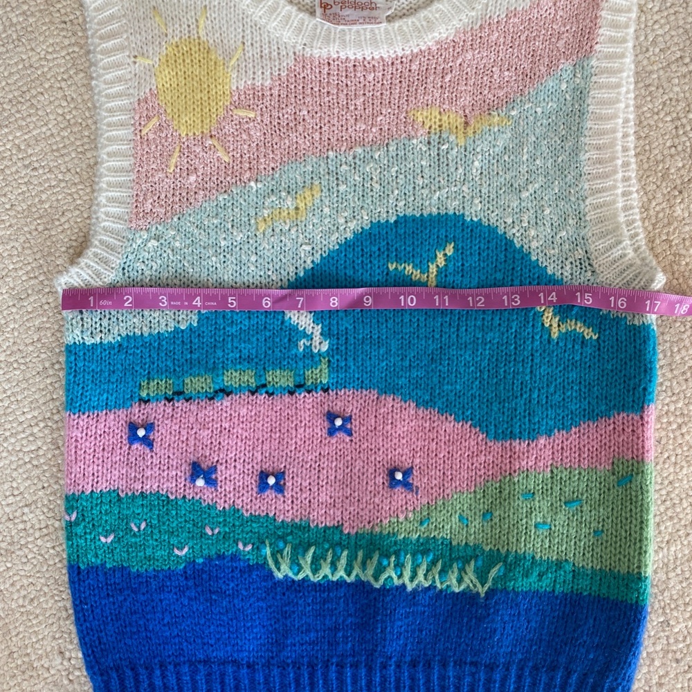 Vintage cottage core sunny day sweater vest - Picture 5 of 6